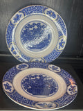 Flow Blue Gold Basket Plate set (2)