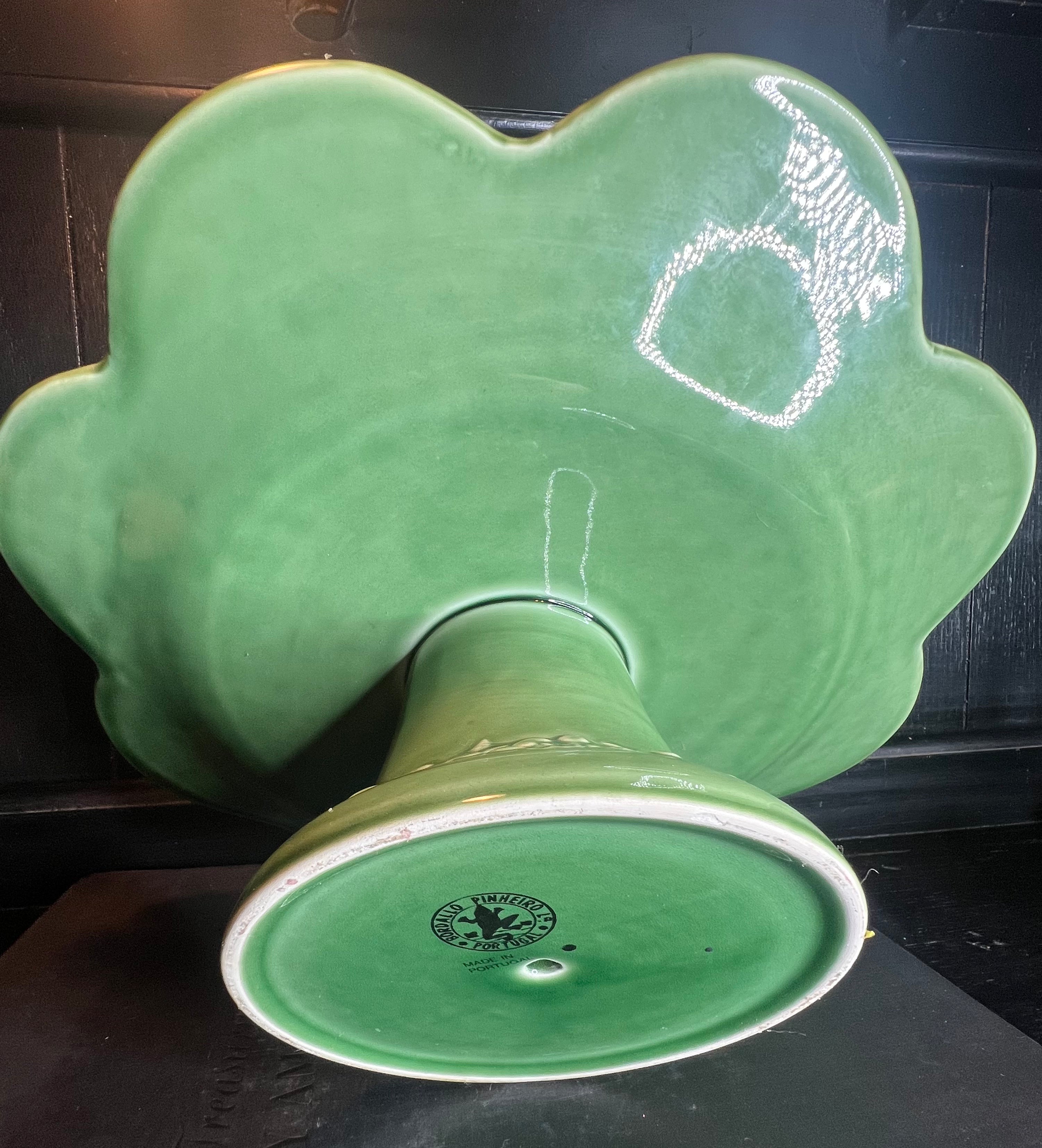 Bordallo Green Bunny Cake Stand