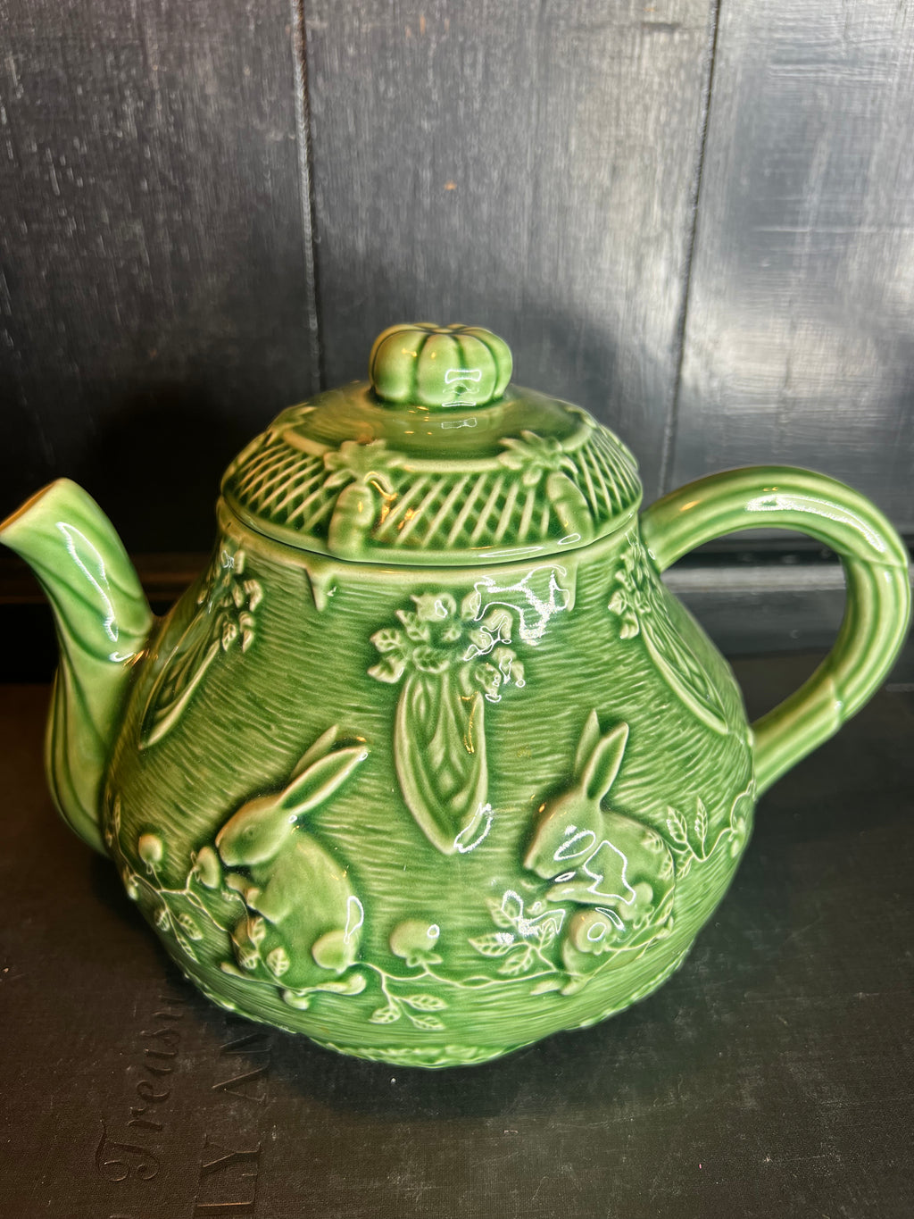 Bordallo Green Bunny Tea Pot
