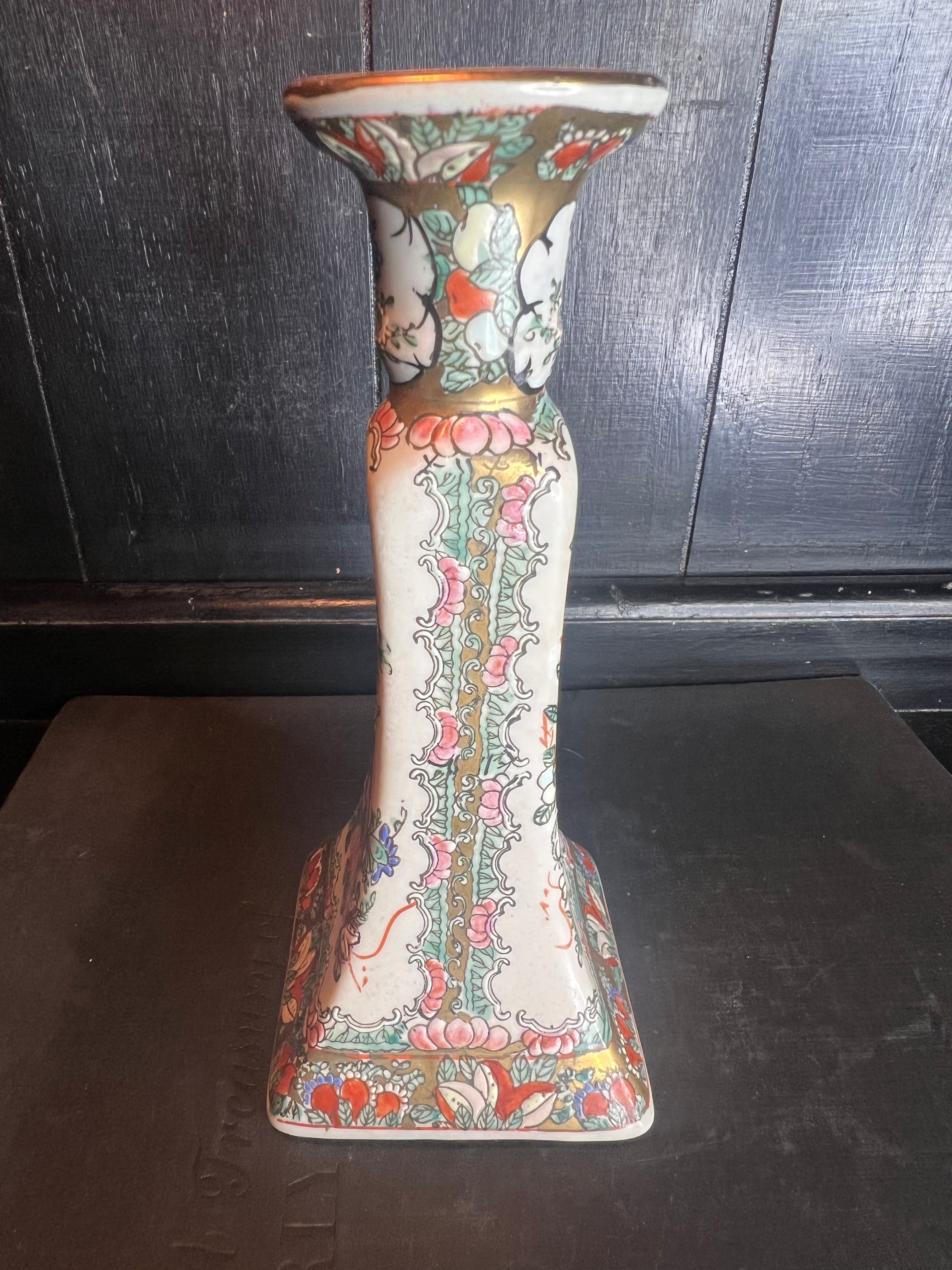 Vintage Rose Medallion Candle Stick