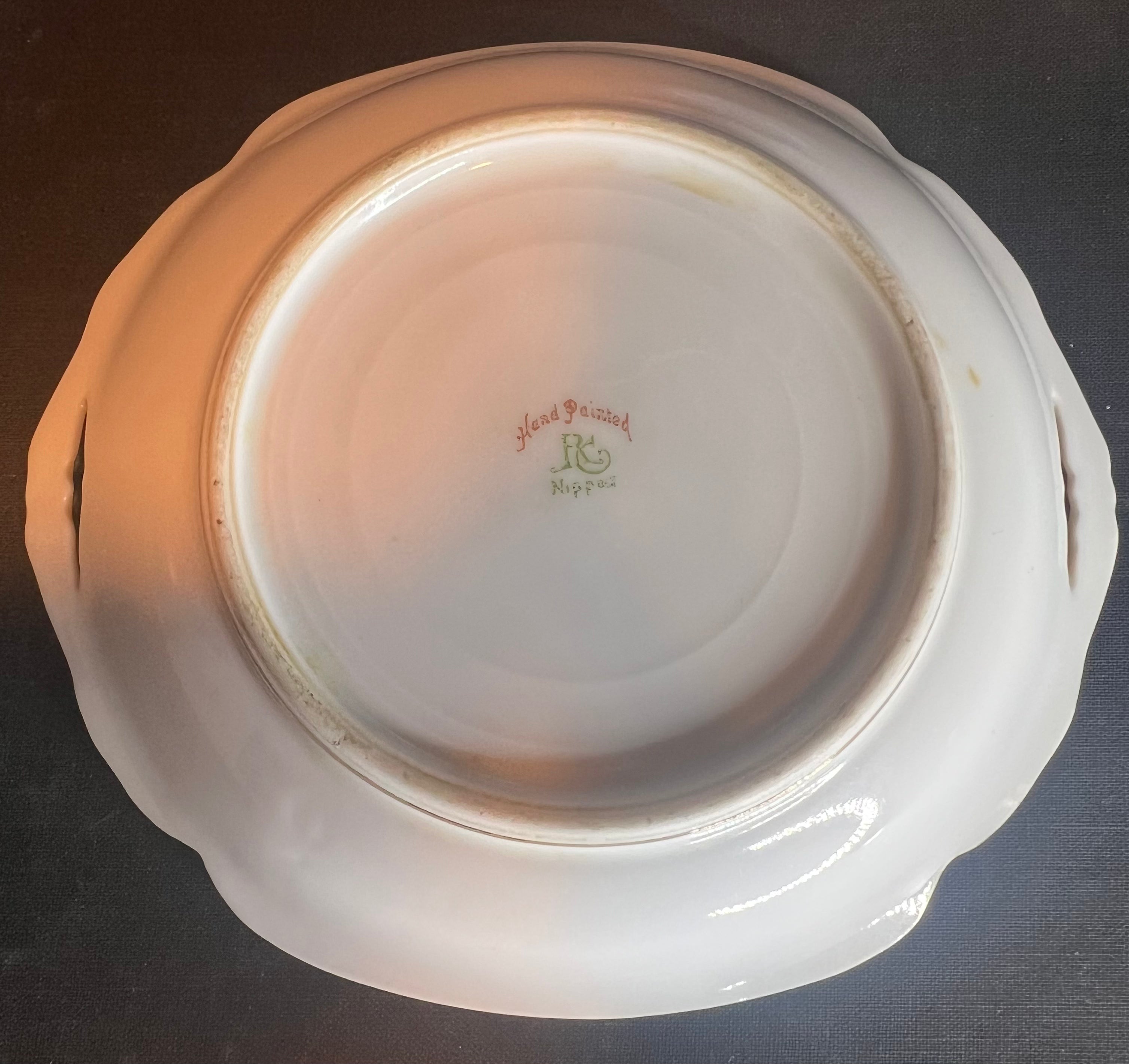 Nippon Small Tray with Gold and Floral Design