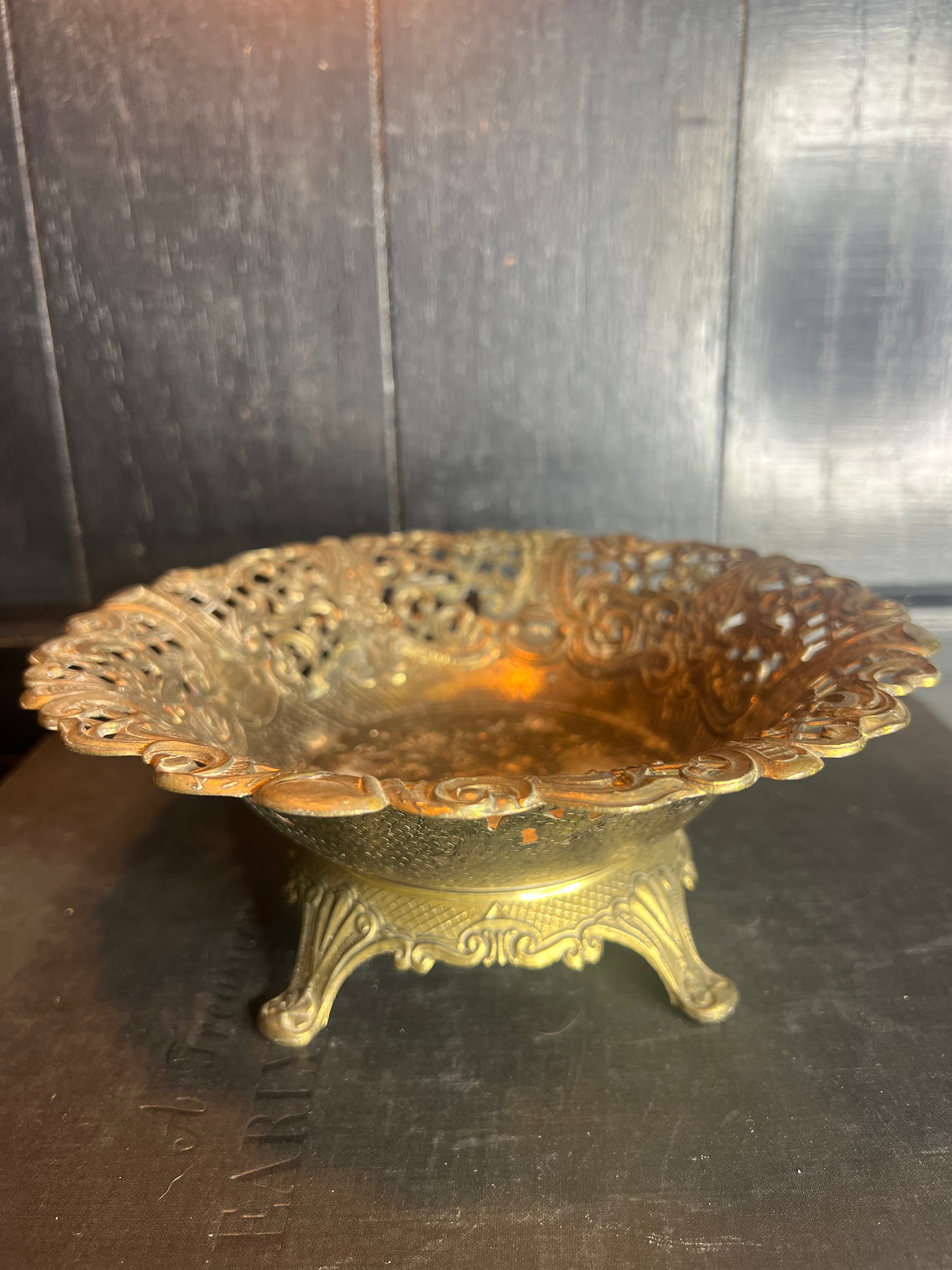 Italian Footed Filagree Bowl