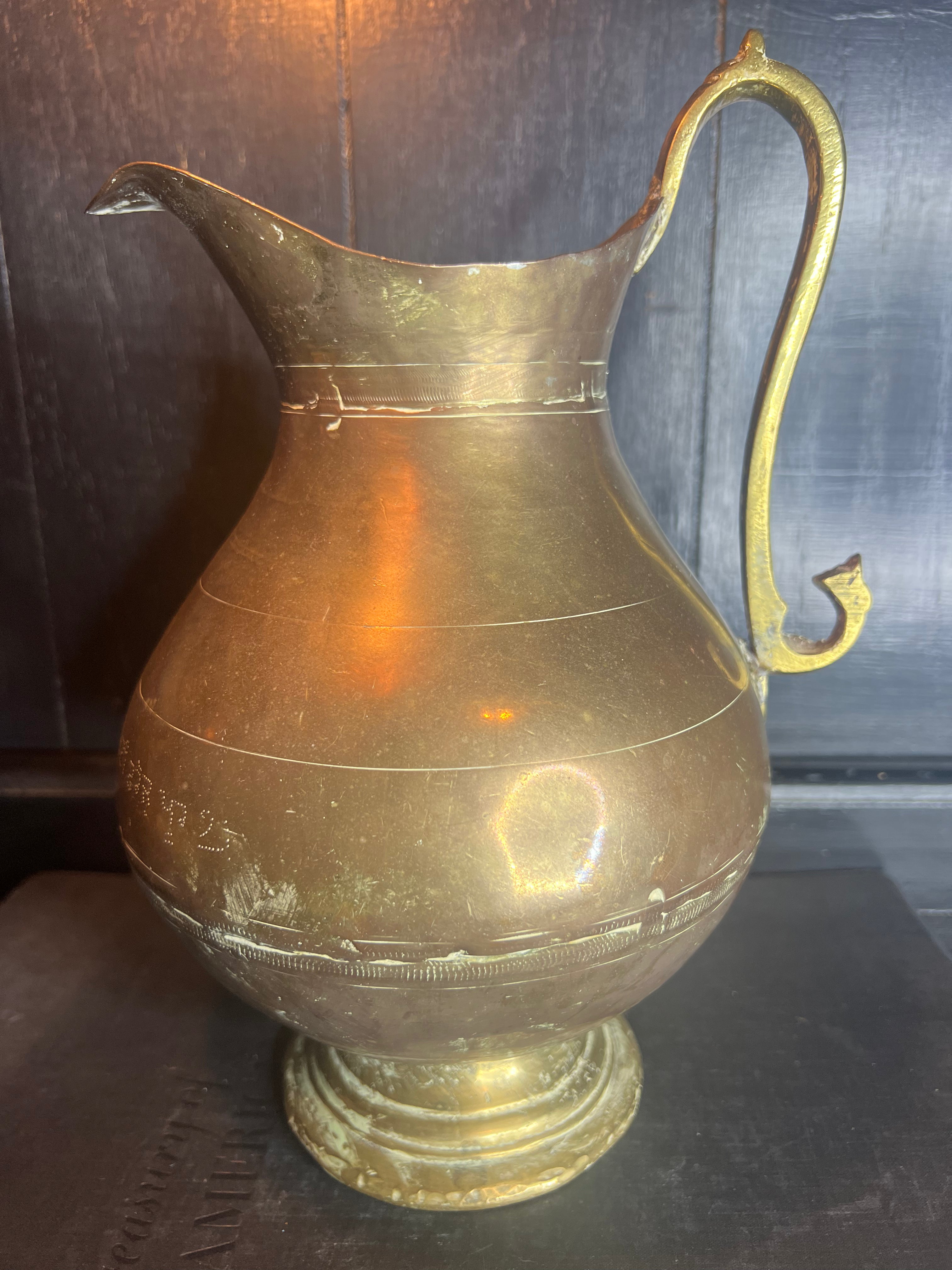 Brass Pitcher, Large