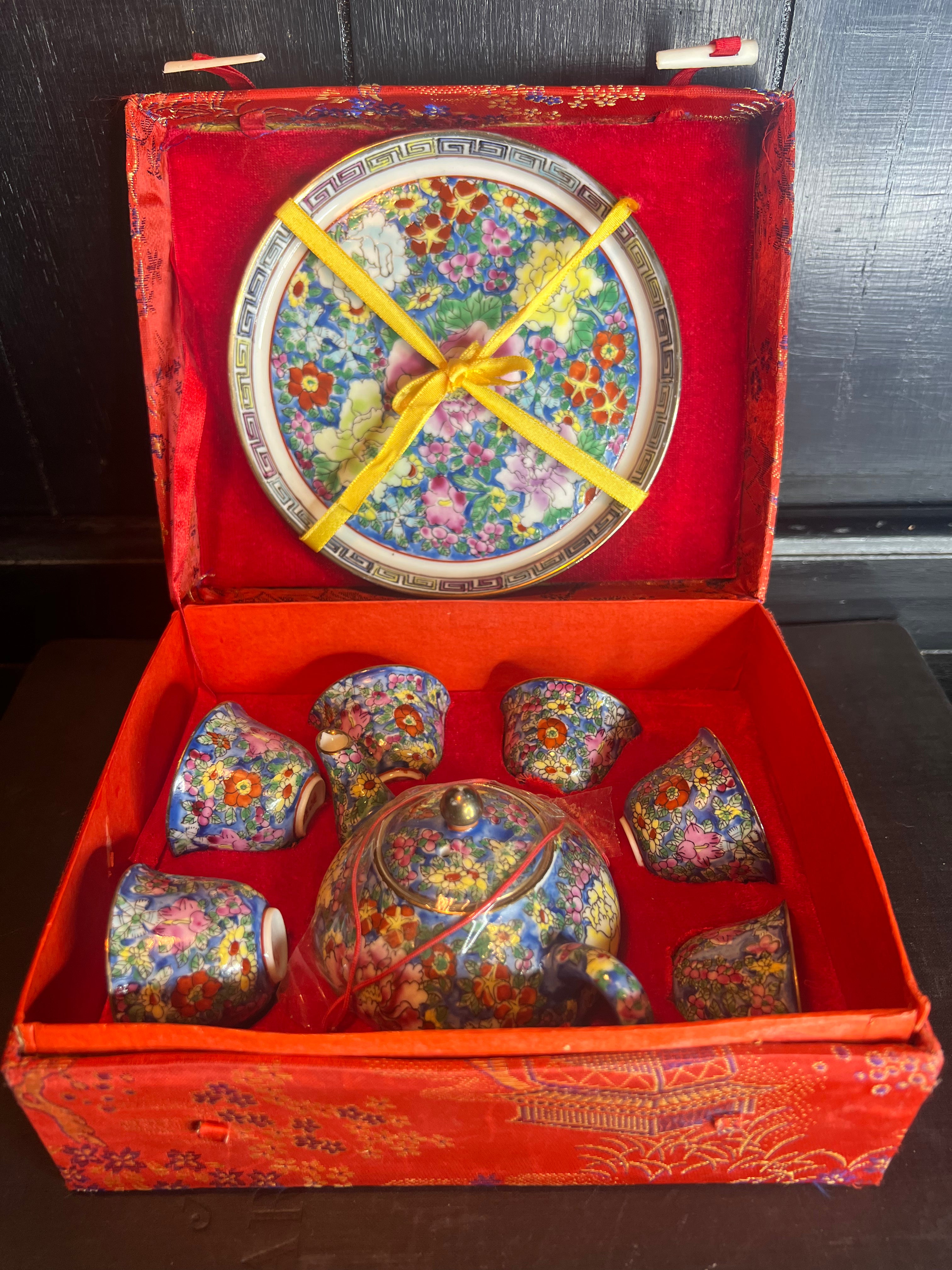 Mini Tea Set in Red Box