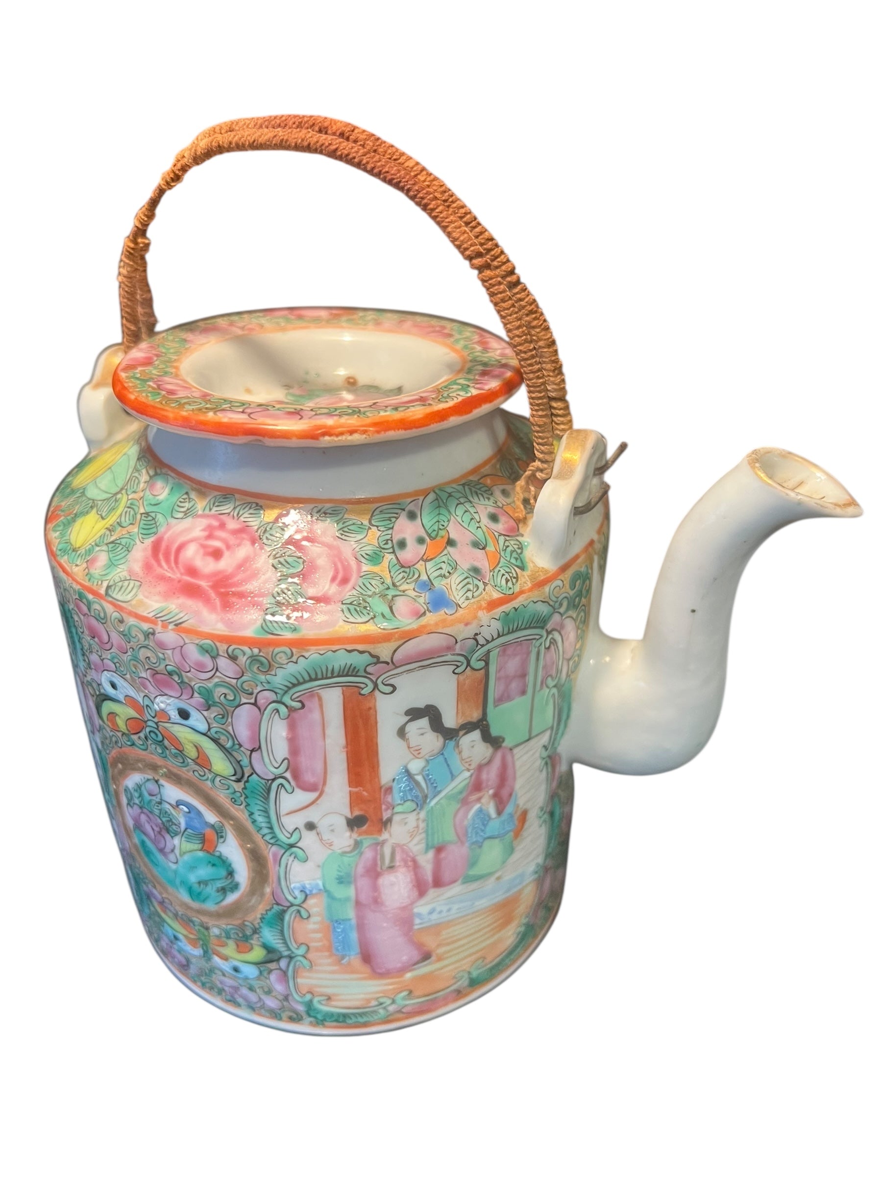Antique Famille Rose Teapot