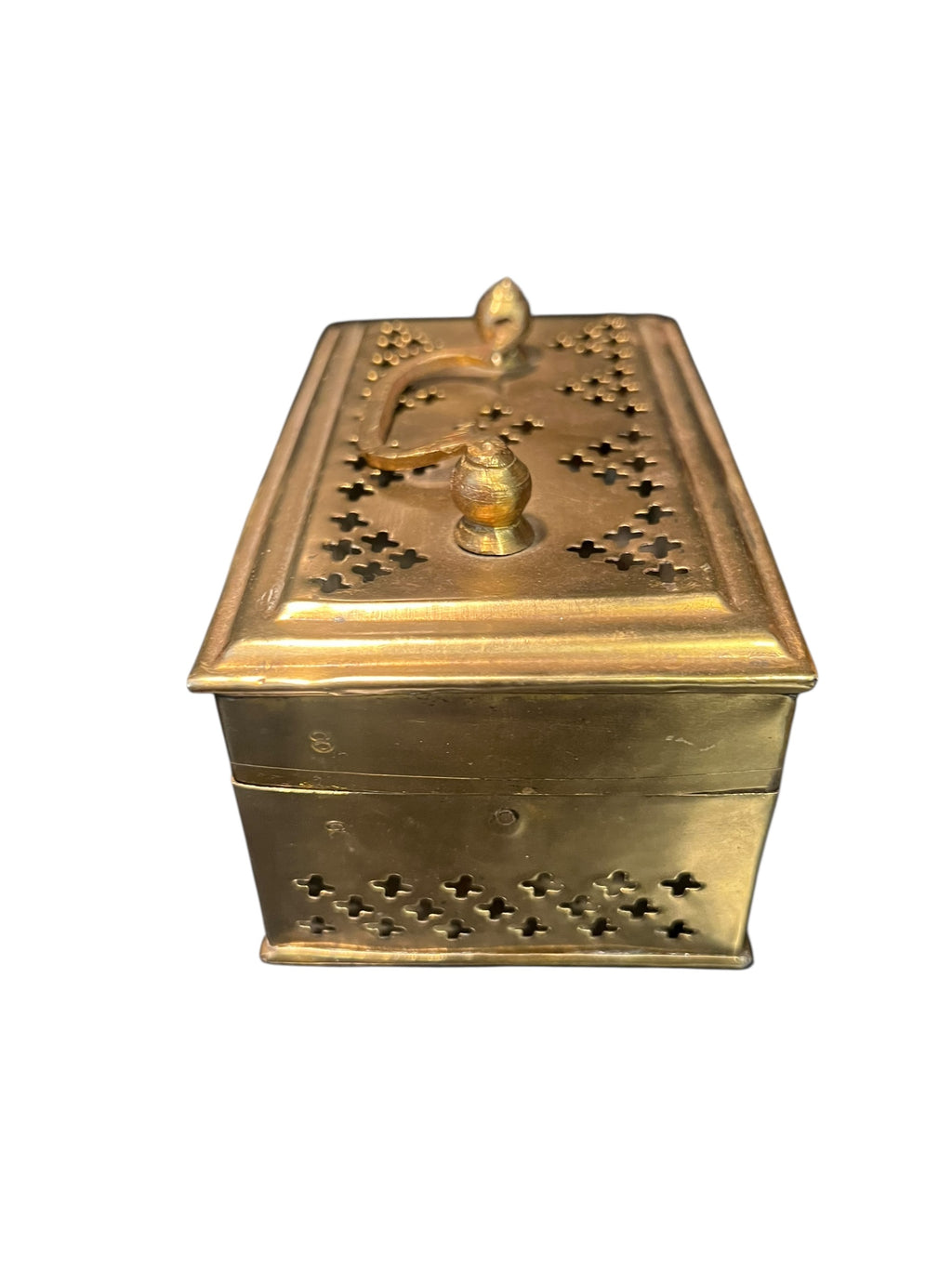 Antique brass cricket box