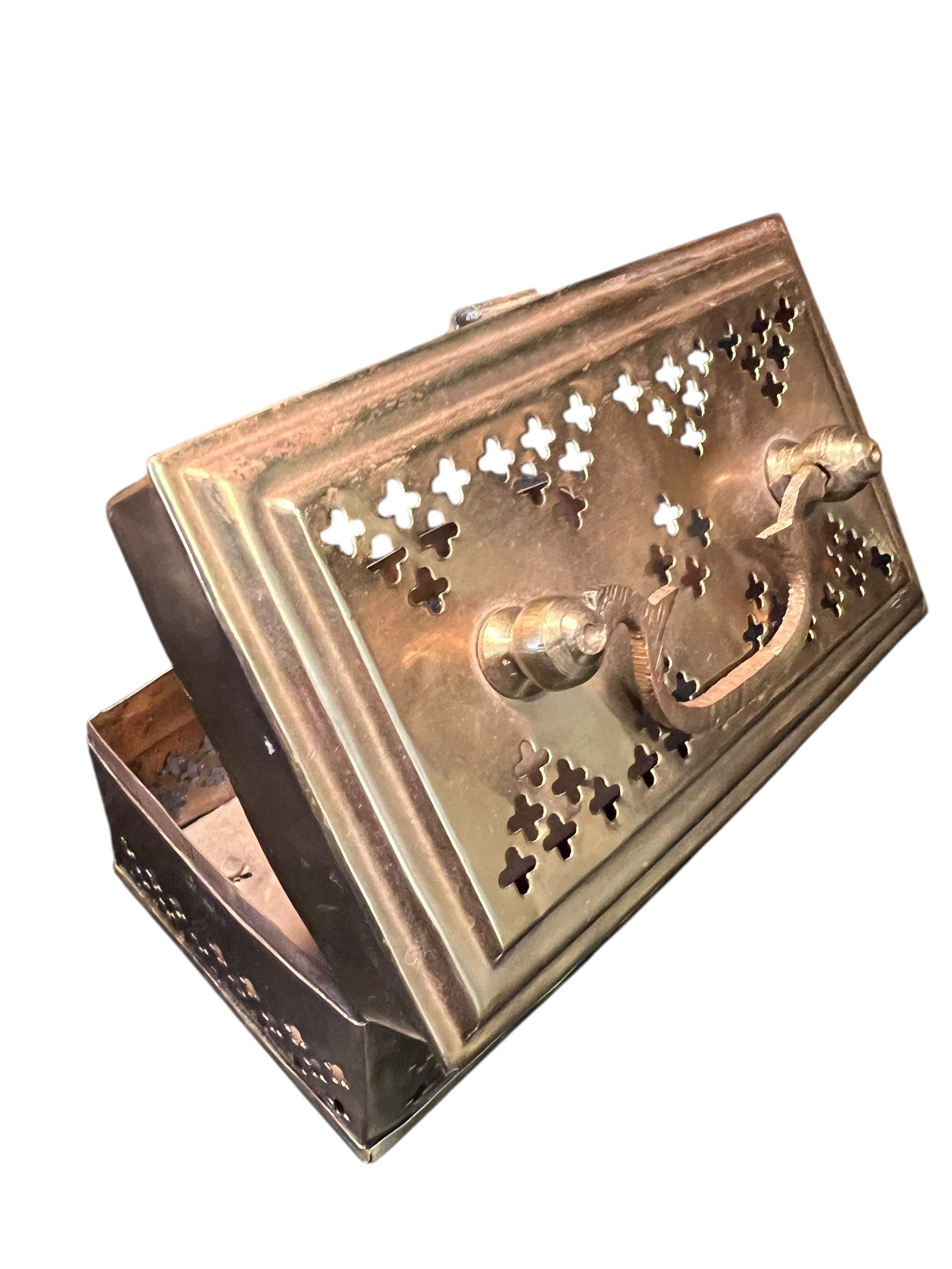 Antique brass cricket box